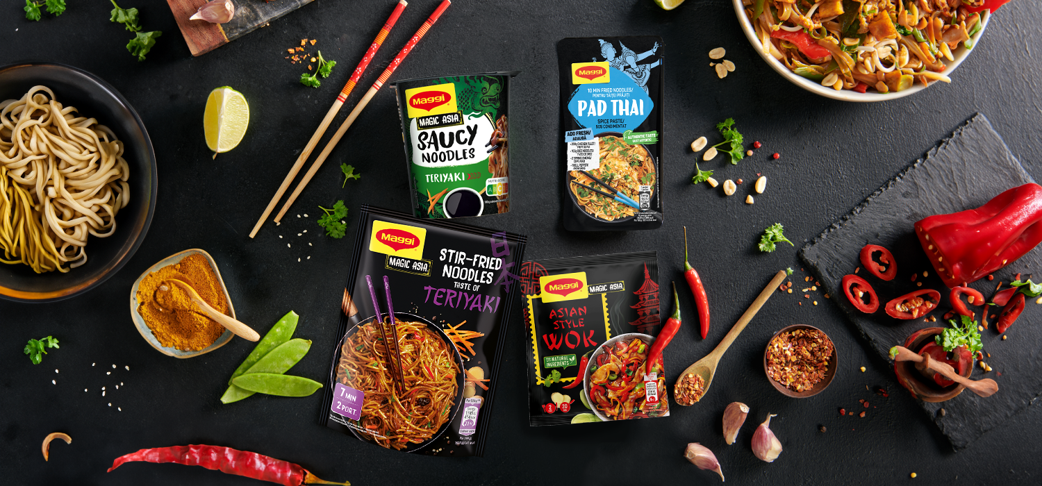 Keli Maggi Magis Asia produktai.