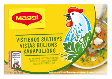 MAGGI® vištienos sultinys su krapais ir petražolėmis kubeliais 80g